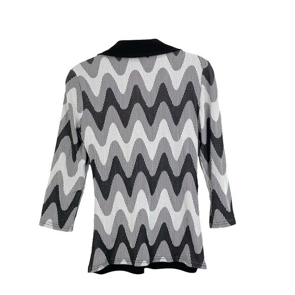Joseph Ribkoff‎ twist front layered top blouse Size 6 boho art to wear - Picture 6 of 7